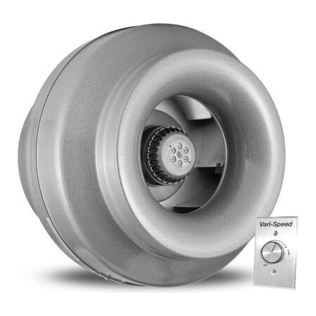 Atmosphere Vortex Powerfan 12''L In-Line Duct Fan VTX1200L-A - 892 CFM with Vari-Speed Speed Control Kit vtx1200L-A